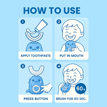 Toddla™ U-Shaped 360º Ultrasonic Toothbrush